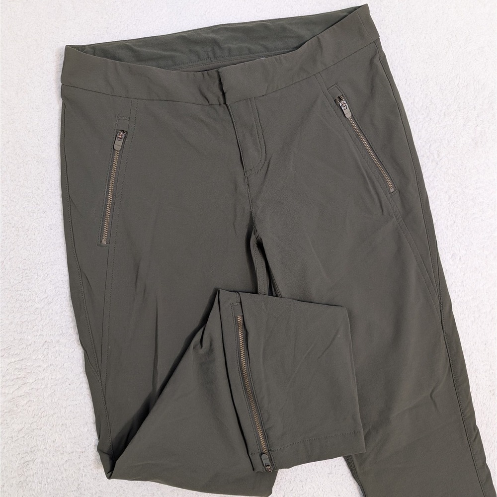 Athleta Women's 10‎ 30"x30" Wander Skinny Pants Olive Green Nylon Stretch